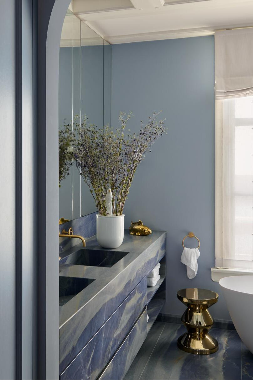 Zig Zag metal skammel - Guld